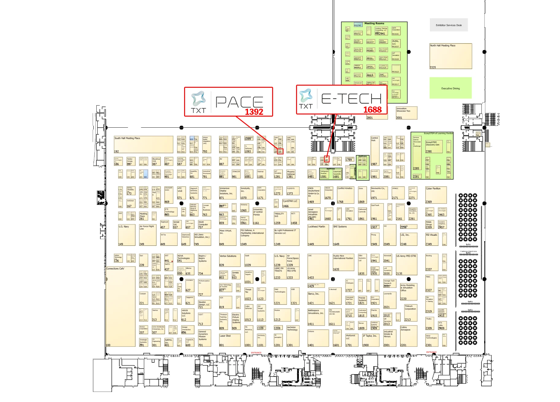 I/ITSEC 2025 会場地図（ブース位置）